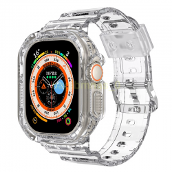 Ανταλλακτικό Λουράκι & Θήκη Rugged Armor Apple Watch Ultra (49mm) Transparent