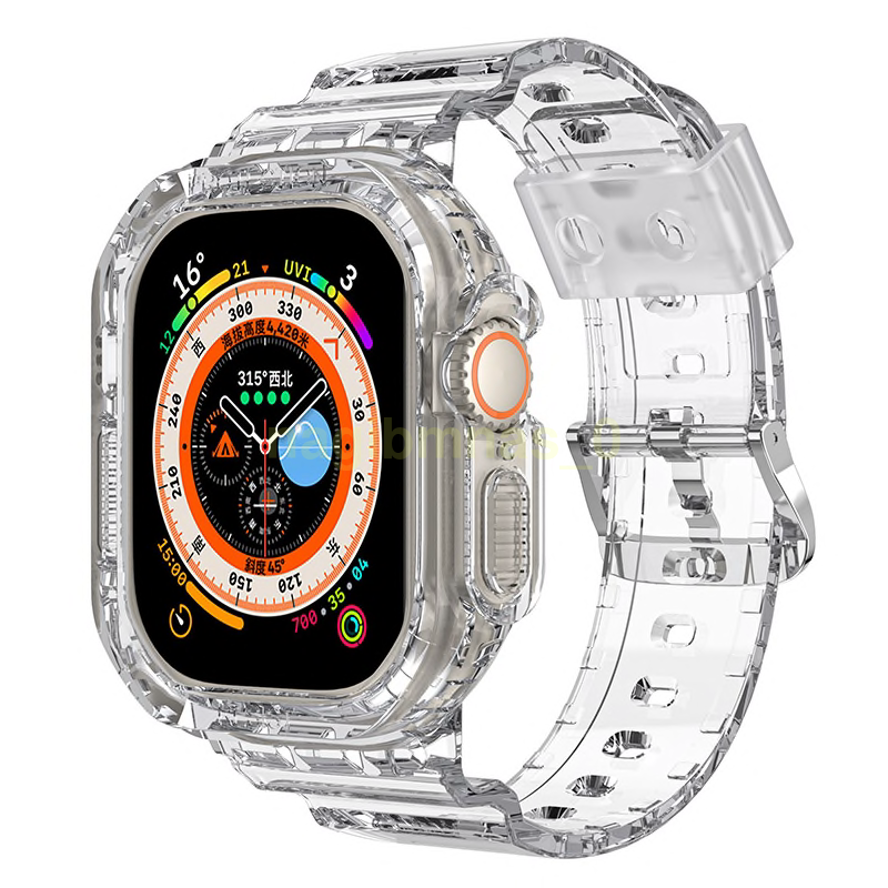 Ανταλλακτικό Λουράκι & Θήκη Rugged Armor Apple Watch Ultra (49mm) Transparent