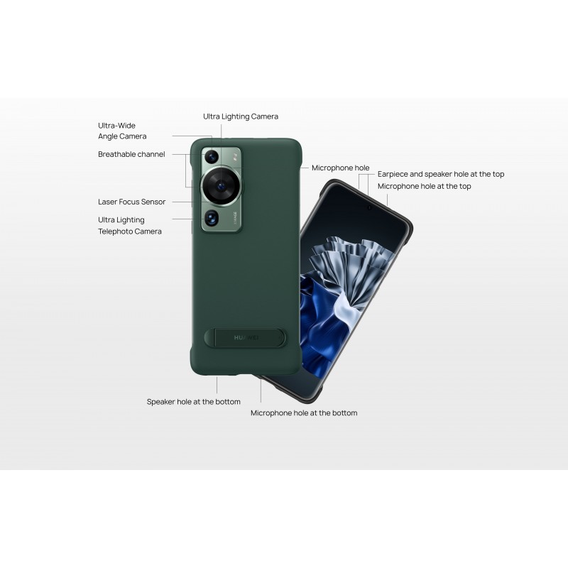 Θήκη Huawei Stand PU Case Huawei P60 / P60 Pro White (Original)