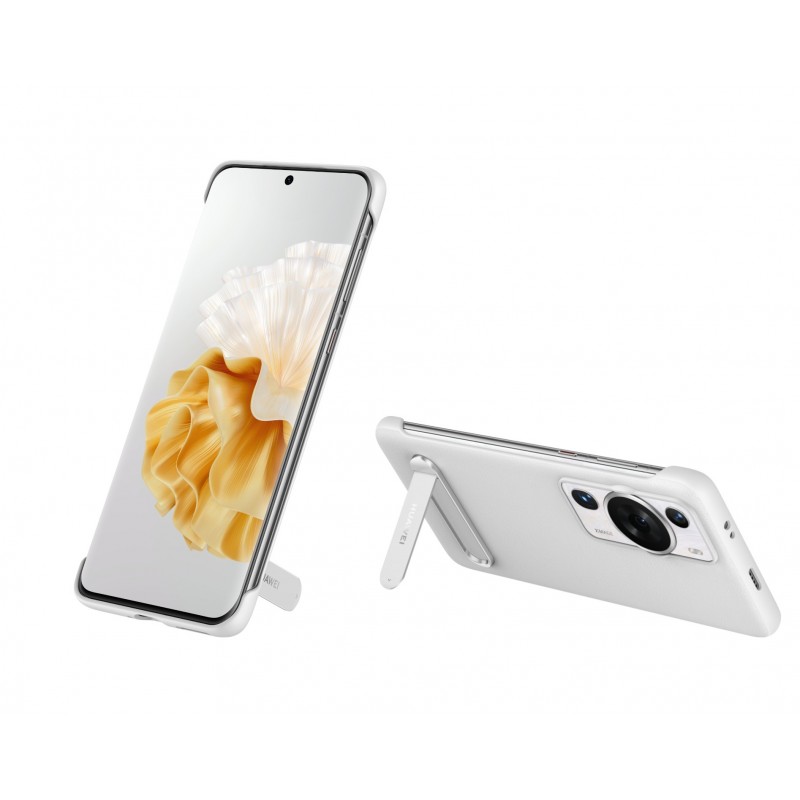 Θήκη Huawei Stand PU Case Huawei P60 / P60 Pro White (Original)