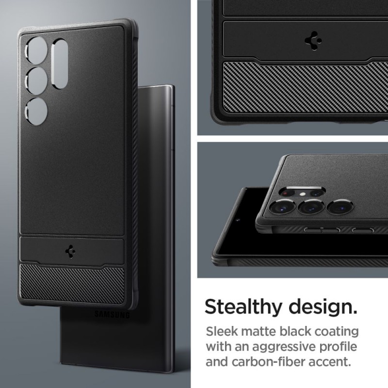 Θήκη Spigen Rugged Armor Samsung Galaxy S23 Ultra 5G S918 Matte Black (ACS05613)