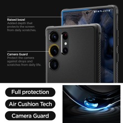 Θήκη Spigen Rugged Armor Samsung Galaxy S23 Ultra 5G S918 Matte Black (ACS05613)