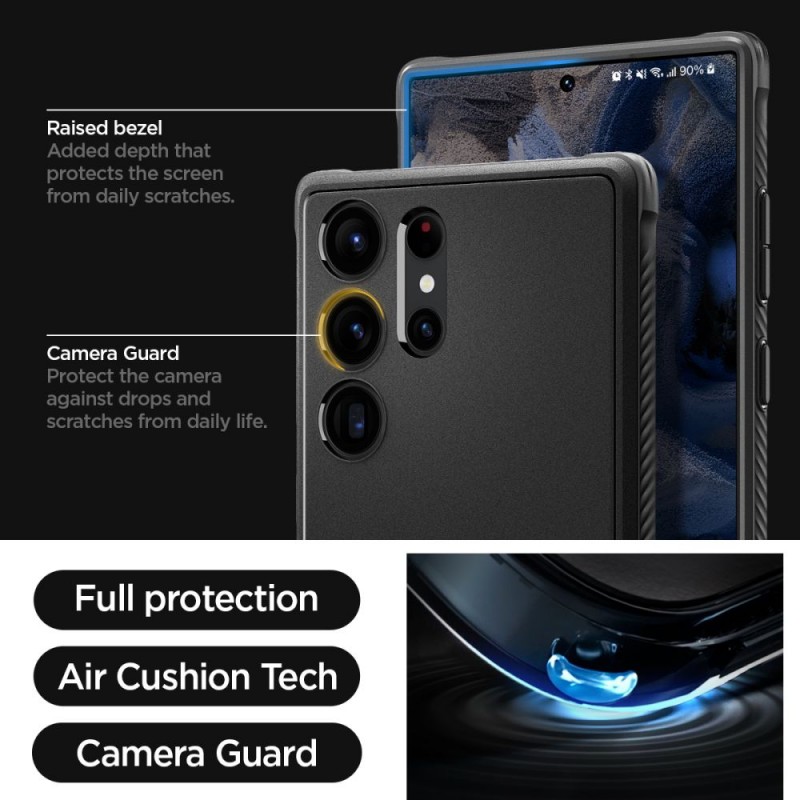 Θήκη Spigen Rugged Armor Samsung Galaxy S23 Ultra 5G S918 Matte Black (ACS05613)