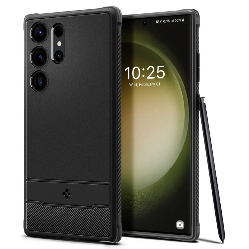 Θήκη Spigen Rugged Armor Samsung Galaxy S23 Ultra 5G S918 Matte Black (ACS05613)