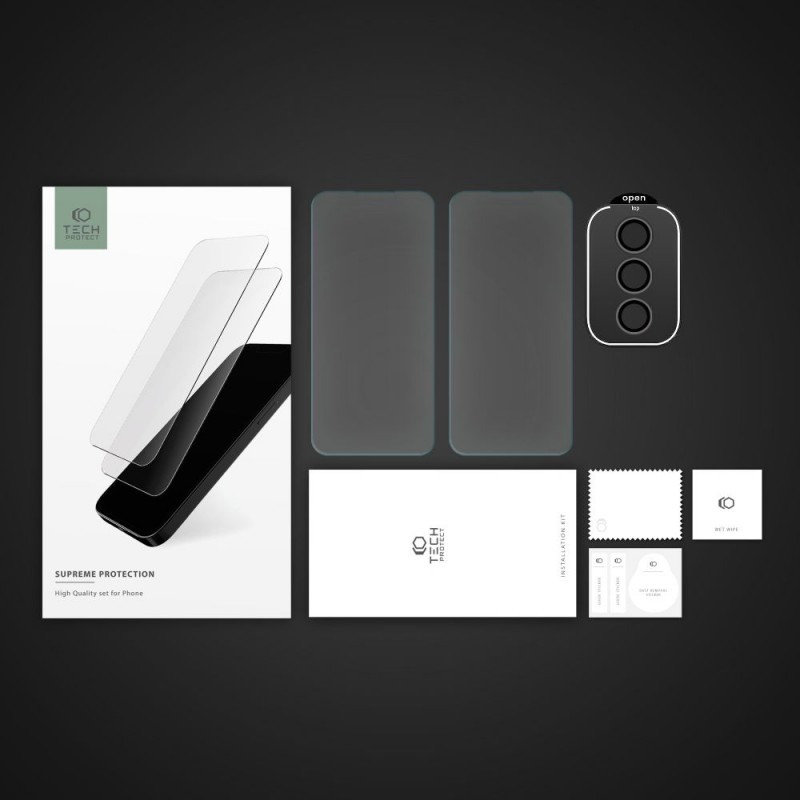 Γυαλί Προστασίας Tech-Protect Supreme Set Tempered Glass & Camera Lens Samsung Galaxy S24+ SM-S926 Clear