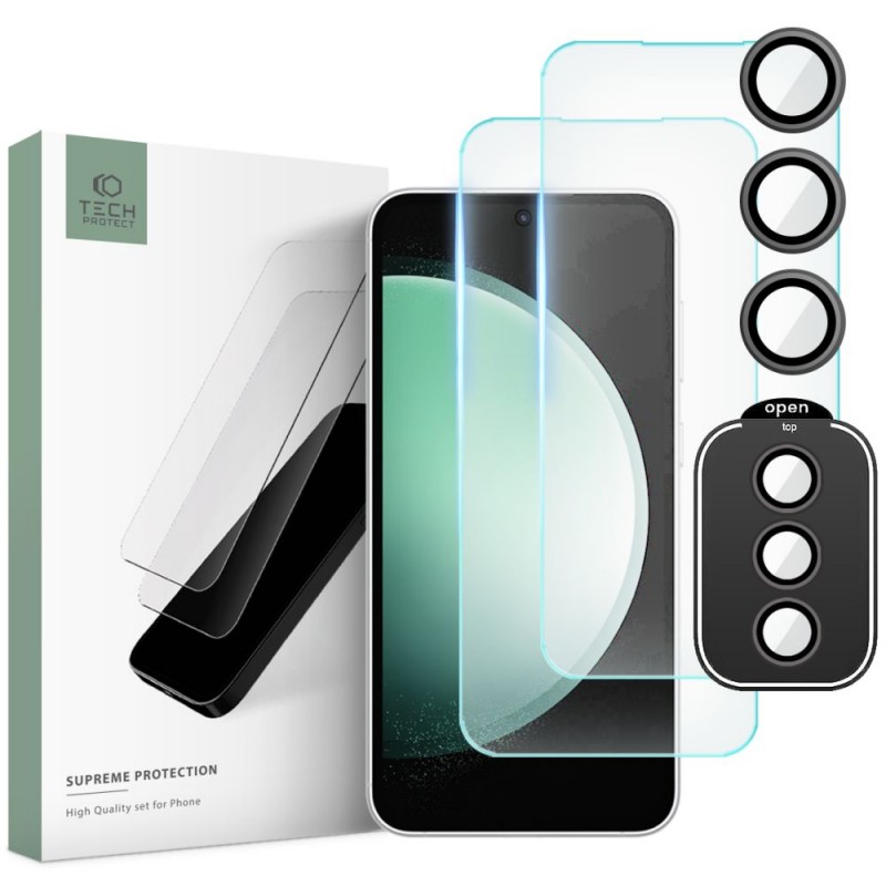 Γυαλί Προστασίας Tech-Protect Supreme Set Tempered Glass & Camera Lens Samsung Galaxy S24+ SM-S926 Clear