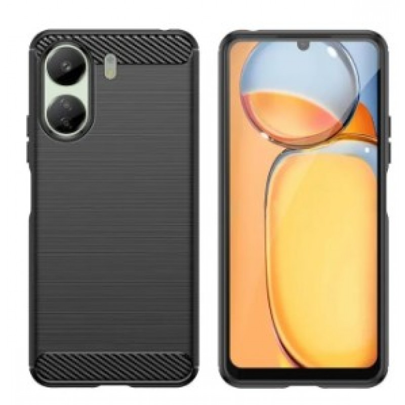 Θήκη TPU Carbon Fiber Brushed Xiaomi Redmi 13C / Poco C65 Black