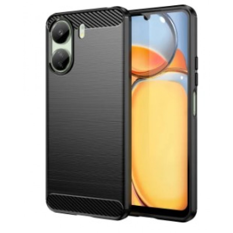 Θήκη TPU Carbon Fiber Brushed Xiaomi Redmi 13C / Poco C65 Black