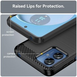 Θήκη TPU Carbon Fiber Brushed Motorola Moto G54 Black Θήκη TPU Carbon Fiber Brushed Motorola Moto G54 Black
