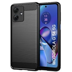 Θήκη TPU Carbon Fiber Brushed Motorola Moto G54 Black Θήκη TPU Carbon Fiber Brushed Motorola Moto G54 Black