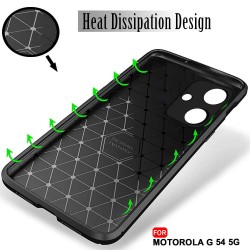 Θήκη TPU Carbon Fiber Brushed Motorola Moto G54 Black Θήκη TPU Carbon Fiber Brushed Motorola Moto G54 Black