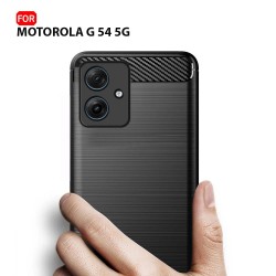 Θήκη TPU Carbon Fiber Brushed Motorola Moto G54 Black Θήκη TPU Carbon Fiber Brushed Motorola Moto G54 Black