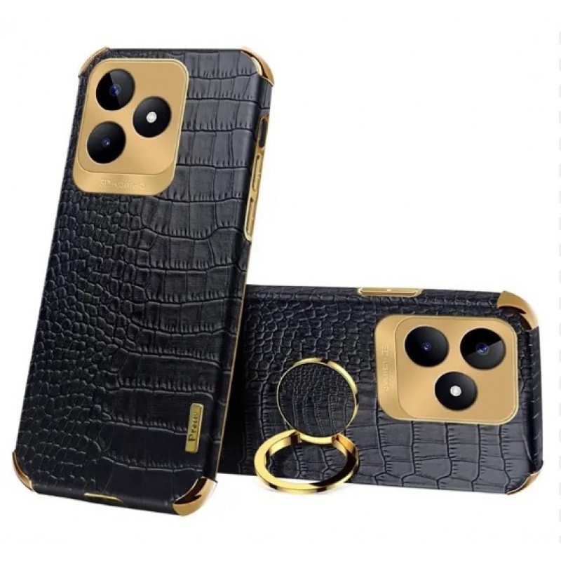 Θήκη Electroplated Crocodile Pattern with Kickstand Xiaomi Poco X7 Pro Black Θήκη Electroplated Crocodile Pattern with Kickstand Xiaomi Poco X7 Pro Black