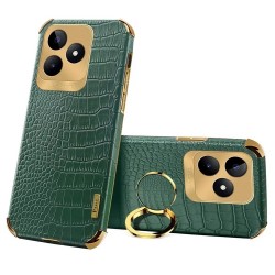 Θήκη Electroplated Crocodile Pattern with Kickstand Realme C53 / C51 Green