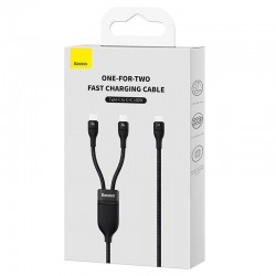 Καλώδιο Data Baseus Flash Series 2 in 1 Type-C to Type- C 100W 1.5m Black (CASS060001)
