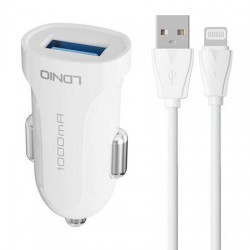 Φορτιστής Αυτοκινήτου Ldnio DL-C17 USB & Lightning Cable 12W White 