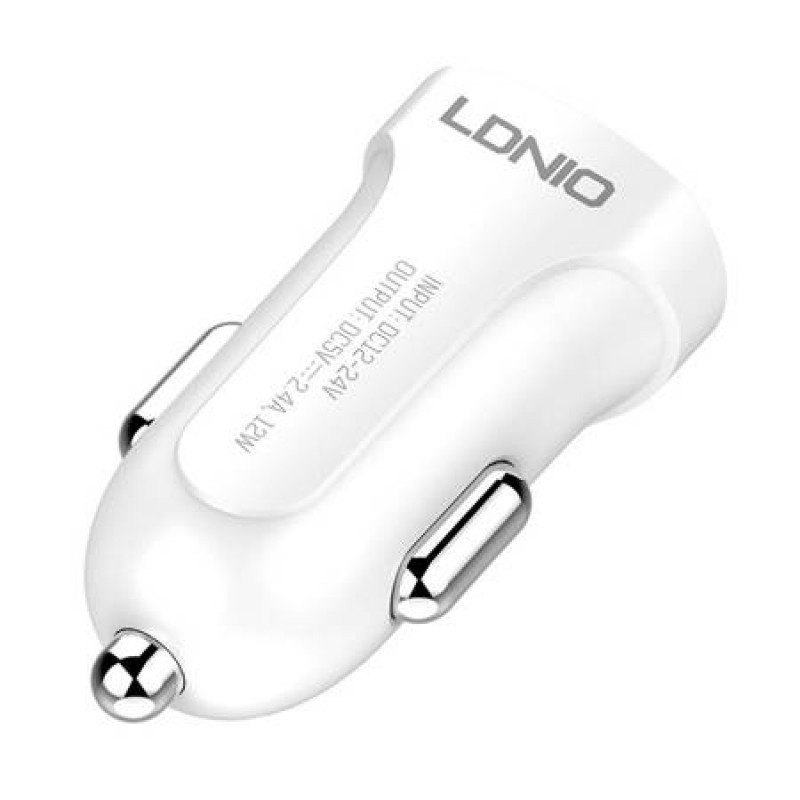 Φορτιστής Αυτοκινήτου Ldnio DL-C17 USB & Lightning Cable 12W White 