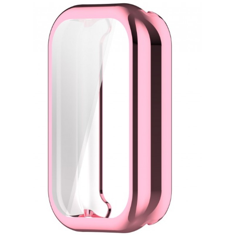 Θήκη Electroplated TPU Full Screen Cover Xiaomi Smartband 8 Active / Redmi Smart Band 2 Pink