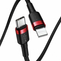 Καλώδιο Baseus Cafule Cable Braided Type-C to Lightning 20W 1m (CATLKLF-91) Red