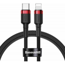 Καλώδιο Baseus Cafule Cable Braided Type-C to Lightning 20W 1m (CATLKLF-91) Red