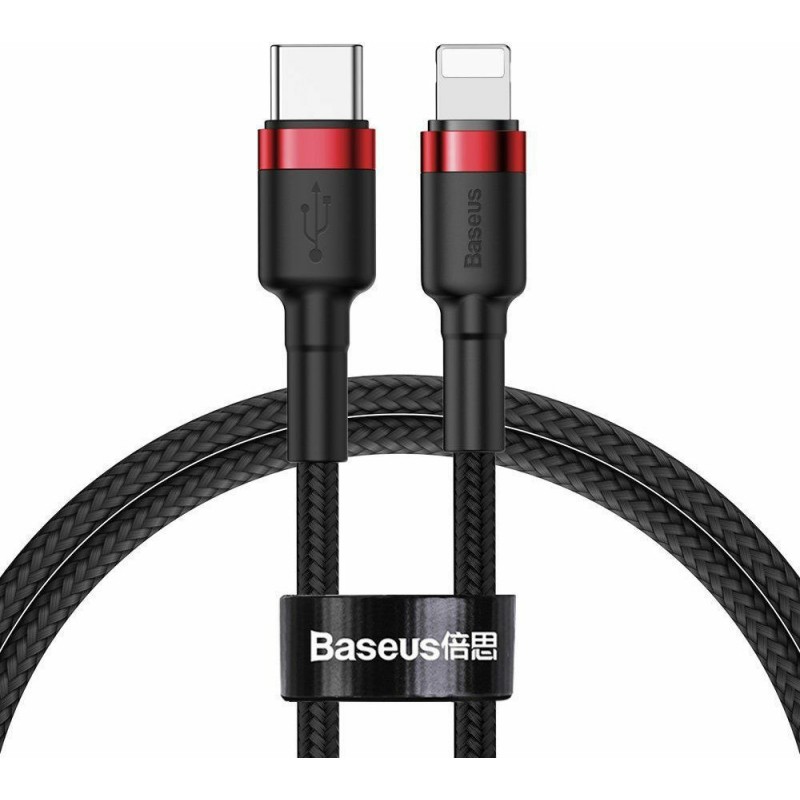 Καλώδιο Baseus Cafule Cable Braided Type-C to Lightning 20W 1m (CATLKLF-91) Red