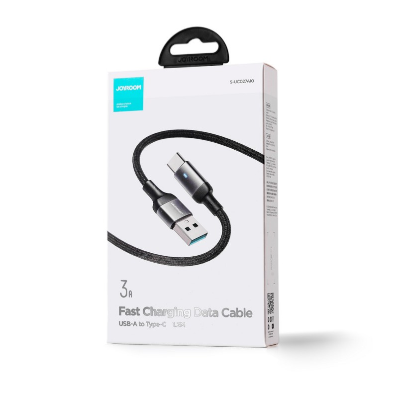 Καλώδιο Joyroom Braided USB to USB-C 3A 1.2m Black