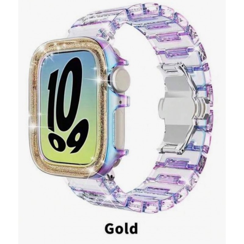 Θήκη PC Full Screen Protector Apple Watch Series 4/5/6/SE (38/40/41mm) Gold