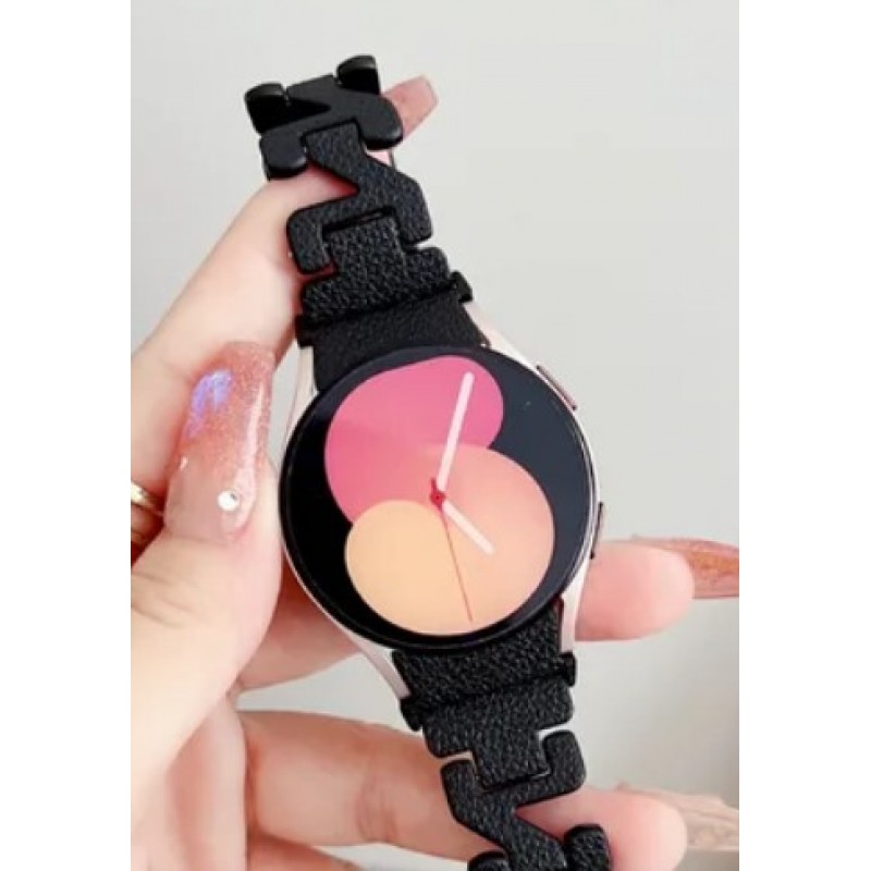 Ανταλλακτικό λουράκι QuickFit Smoothband  Elegant with Butterfly Buckle για Samsung Galaxy Watch 7 / 6 / 6 Classic / 5 / 5 Pro/ 4 / 4 Classic Black