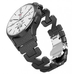 Ανταλλακτικό λουράκι QuickFit Smoothband  Elegant with Butterfly Buckle για Samsung Galaxy Watch 7 / 6 / 6 Classic / 5 / 5 Pro/ 4 / 4 Classic Black
