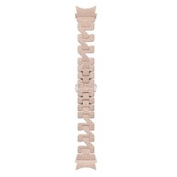 Ανταλλακτικό λουράκι QuickFit Smoothband Elegant with Butterfly Buckle για Samsung Galaxy Watch 7 / 6 / 6 Classic / 5 / 5 Pro/ 4 / 4 Classic Light Pink