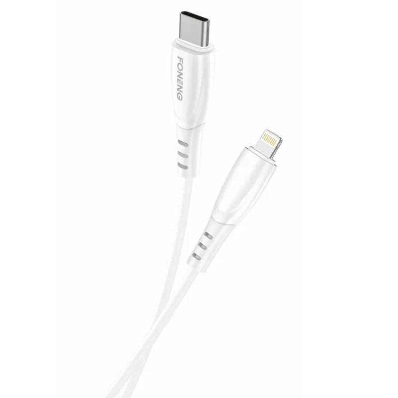 Καλώδιο Data Foneng X75 Type-C to lightning 3A 1m White 
