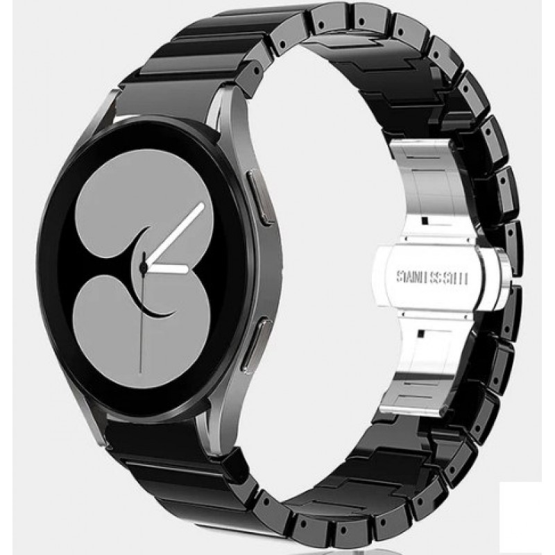Ανταλλακτικό λουράκι QuickFit Plastic για Samsung Galaxy Watch5 (40mm & 42mm)/Watch4 (40mm & 44mm)/ Watch4 Classic (42mm & 46mm)/ Watch3(41mm)/Active 2(40/44mm)/Amazfit GTS 3 (43mm)/GTR(42mm)  Black (20mm)