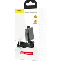 Βάση Αυτοκινήτου Baseus Car Headrest Κινητού και Tablet με Ρυθμιζόμενα Άγκιστρα Black (SUHZ-A01)