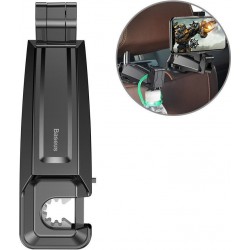 Βάση Αυτοκινήτου Baseus Car Headrest Κινητού και Tablet με Ρυθμιζόμενα Άγκιστρα Black (SUHZ-A01)