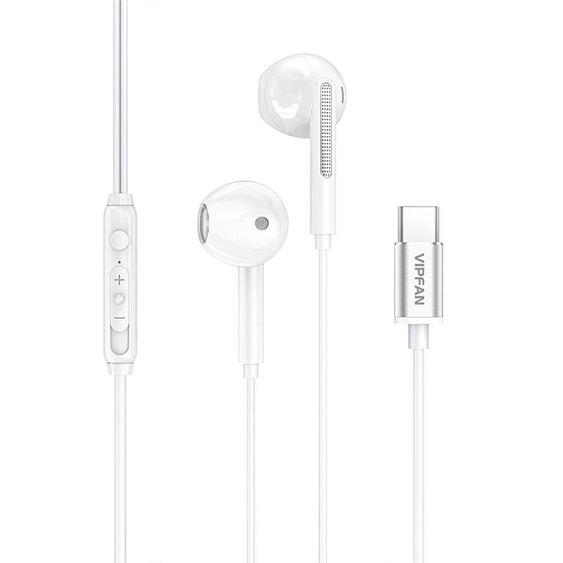 Ακουστικά Handsfree In-ear Vipfan M11 Type-C White