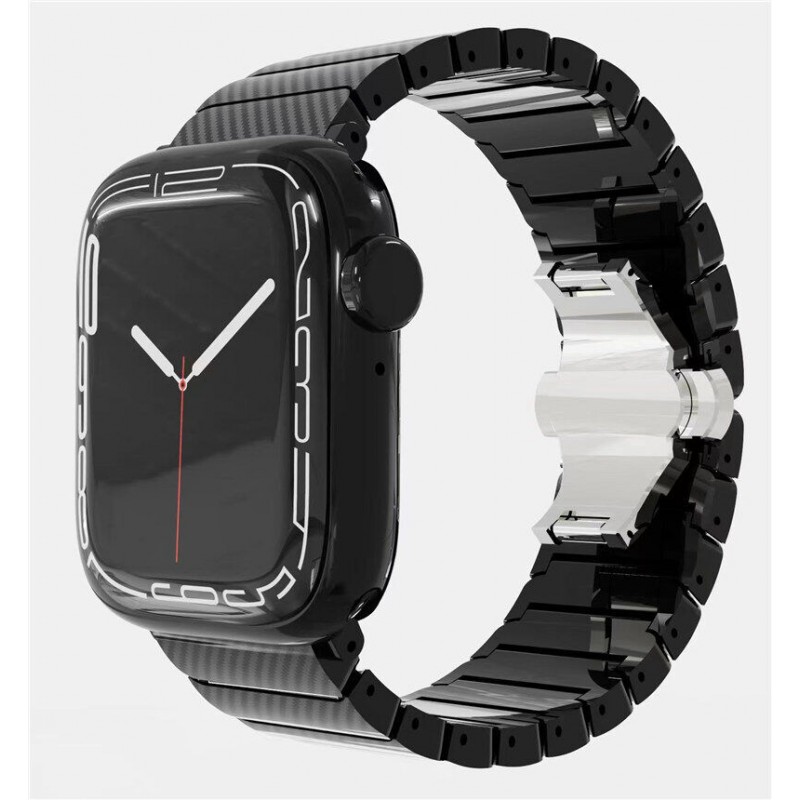 Ανταλλακτικό λουράκι QuickFit Carbon Apple Watch 1/2/3/4/5/6/SE/7/8 (42/44/45/49mm) Black