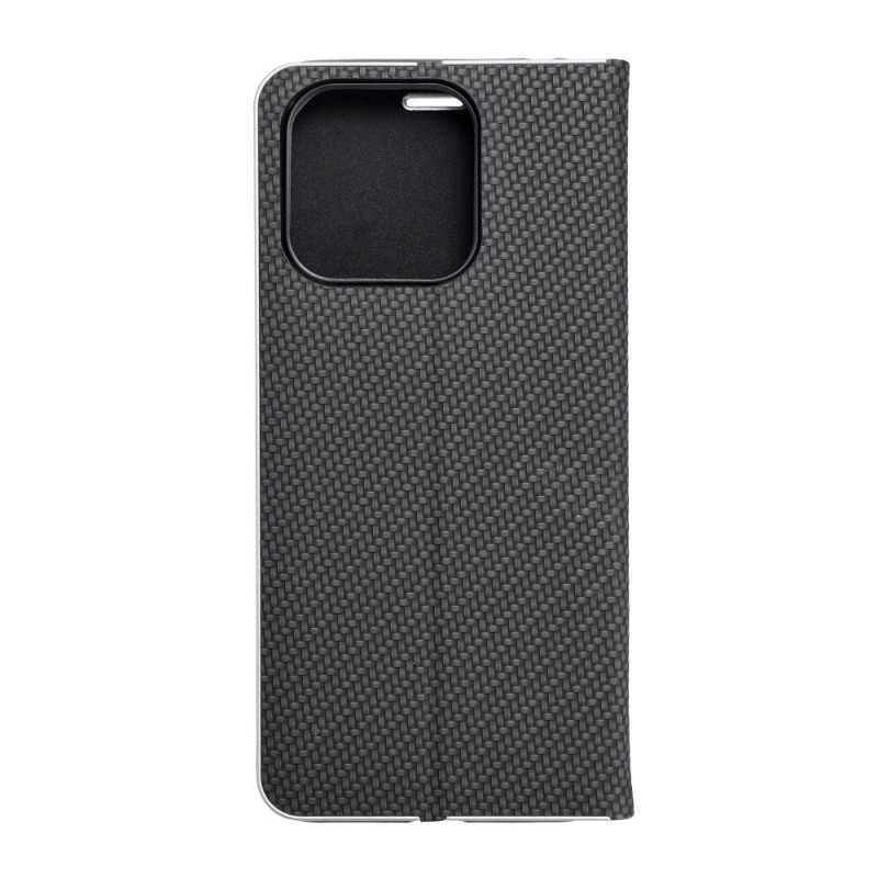 Θήκη Book Luna Carbon Xiaomi Redmi Note 14 Pro 5G / 14 Pro+ Plus 5G Black