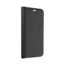 Θήκη Book Luna Carbon Xiaomi Redmi Note 14 Pro 5G / 14 Pro+ Plus 5G Black