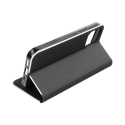 Θήκη Book Luna Carbon Xiaomi Redmi Note 14 Pro 5G / 14 Pro+ Plus 5G Black