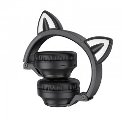 Ακουστικά Bluetooth Borofone B018 Cat Ear Headphones Black