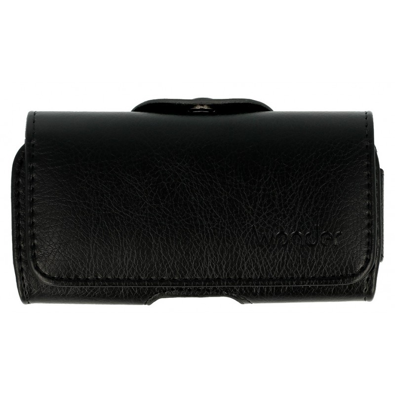 Θήκη Οριζόντια Belt Holster Wonder iPhone 11 Pro Max/ Galaxy A21S/A71/S10 Lite/S20+/Note 10+ (έως 6.7") Leather Black (Size 18)