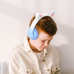 Ακουστικά Hoco Bluetooth  Cat Ear W42 Headphones Crystal Blue