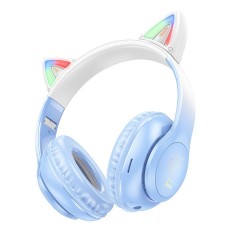 Ακουστικά Hoco Bluetooth  Cat Ear W42 Headphones Crystal Blue