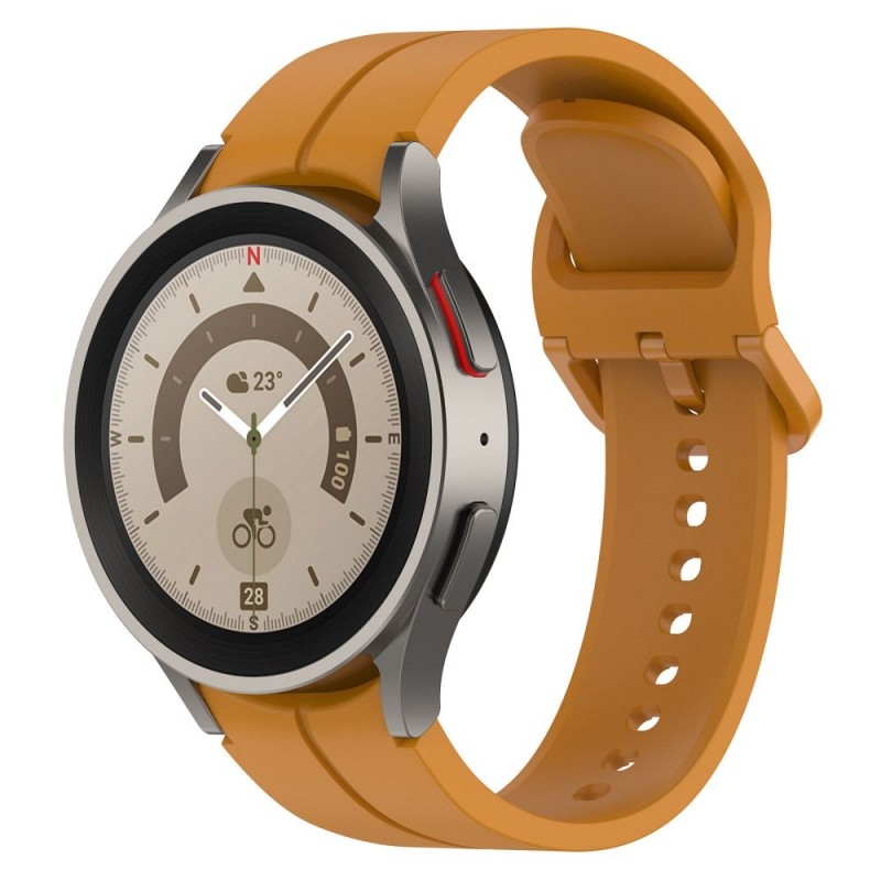 Ανταλλακτικό λουράκι QuickFit Smoothband With Colorful Buckle Yellow για Samsung Galaxy Watch 7 / 6 / 6 Classic / 5 / 5 Pro/ 4 / 4 Classic