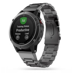 Ανταλλακτικό λουράκι Tech-Protect Stainless Garmin Fenix 5/5 Plus/6/6 Pro/7/Forerunner 945/935 Black (22mm)