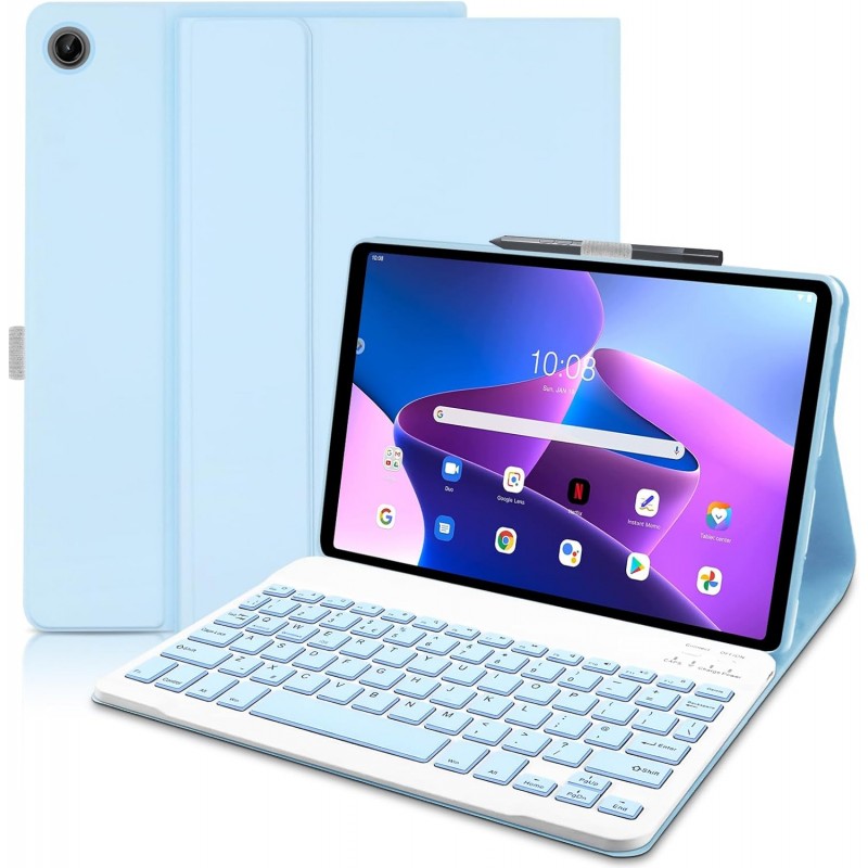 Θήκη & Πληκτρολόγιο Lenovo Tab M10 Plus 3rd Gen 10.6” Light Blue