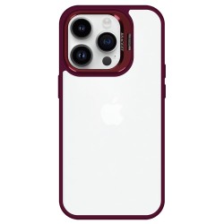 Θήκη Tel-Protect Kickstand & Camera Glass Apple iPhone 15 Pro Max (6.7") Burgundy