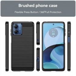 Θήκη TPU Carbon Fiber Brushed Motorola G85/Edge 50 Fusion Black