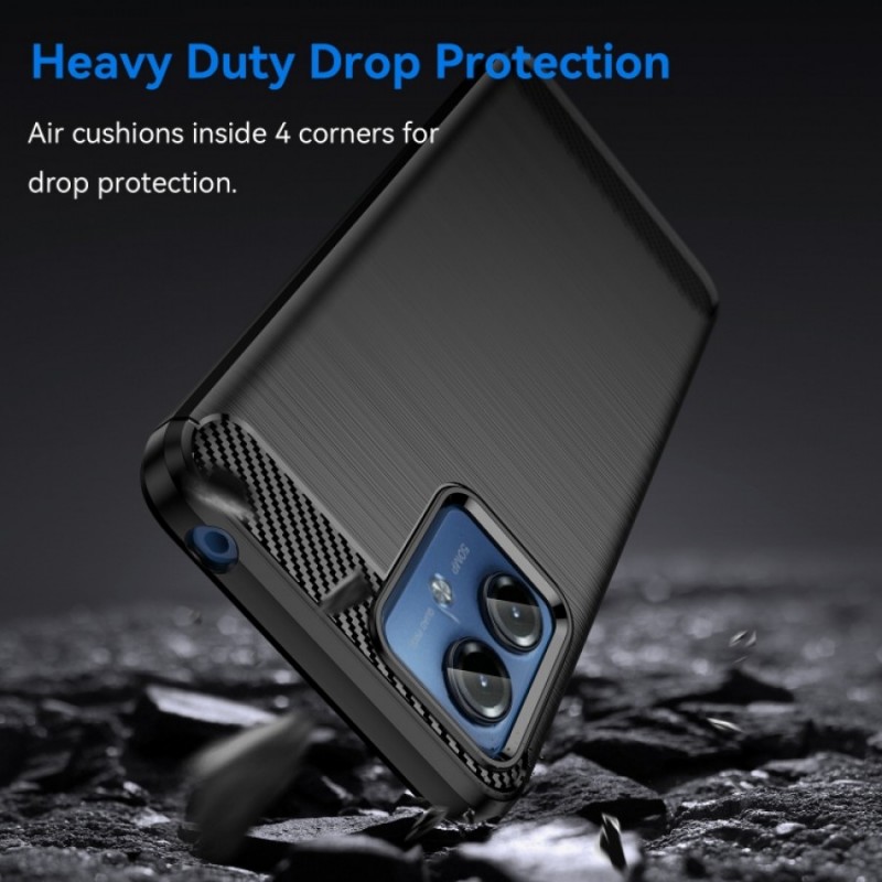 Θήκη TPU Carbon Fiber Brushed Motorola G85/Edge 50 Fusion Black