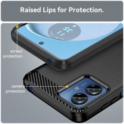Θήκη TPU Carbon Fiber Brushed Motorola G85/Edge 50 Fusion Black